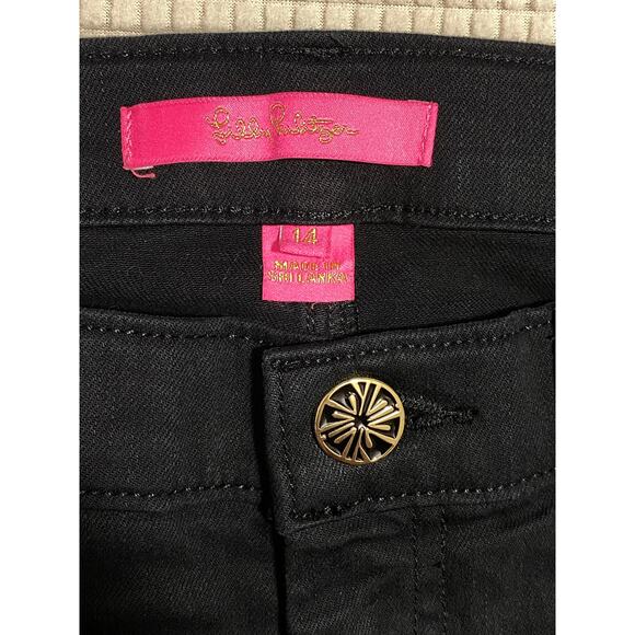 Lilly Pulitzer Black Straight Fit Jeans Size 14 - Picture 4 of 8
